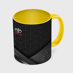 Кружка 3D TOYOTA, цвет: 3D-белый + желтый