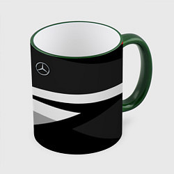 Кружка 3D Mercedes-Benz, цвет: 3D-зеленый кант