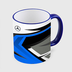 Кружка 3D Mercedes-Benz, цвет: 3D-синий кант