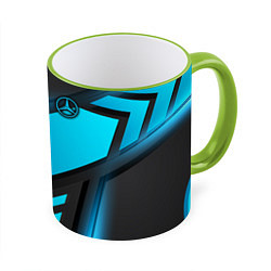 Кружка 3D Mercedes-Benz, цвет: 3D-светло-зеленый кант