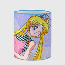 Кружка 3D Sailor Moon, цвет: 3D-небесно-голубой кант — фото 2