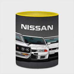 Кружка 3D NISSAN, цвет: 3D-белый + желтый — фото 2