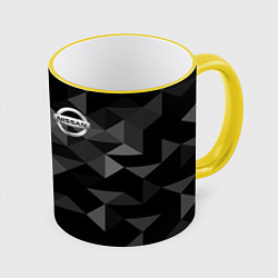 Кружка 3D NISSAN, цвет: 3D-желтый кант