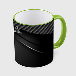 Кружка 3D Mercedes-AMG, цвет: 3D-светло-зеленый кант