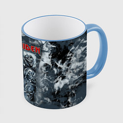 Кружка 3D Iron Maiden, цвет: 3D-небесно-голубой кант
