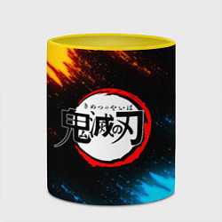 Кружка 3D KIMETSU NO YAIBA, цвет: 3D-белый + желтый — фото 2