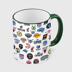 Кружка 3D NBA Pattern, цвет: 3D-зеленый кант