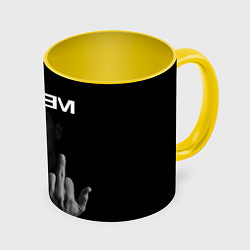 Кружка 3D EMINEM, цвет: 3D-белый + желтый