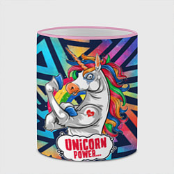 Кружка 3D Unicorn Power Единорог, цвет: 3D-розовый кант — фото 2