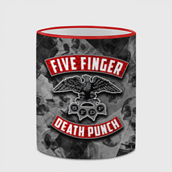 Кружка 3D Five Finger Death Punch, цвет: 3D-красный кант — фото 2