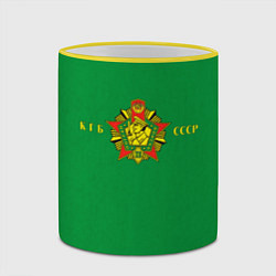 Кружка 3D Пограничные Войска КГБ СССР, цвет: 3D-желтый кант — фото 2