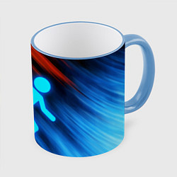 Кружка 3D PORTAL, цвет: 3D-небесно-голубой кант