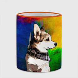 Кружка 3D Корги, цвет: 3D-оранжевый кант — фото 2