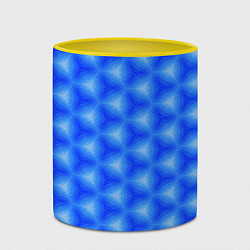 Кружка 3D Синие соты, цвет: 3D-белый + желтый — фото 2