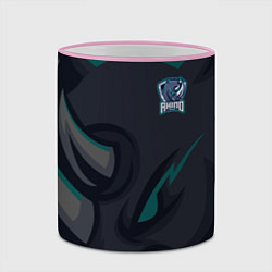 Кружка 3D Форма Rhino, цвет: 3D-розовый кант — фото 2