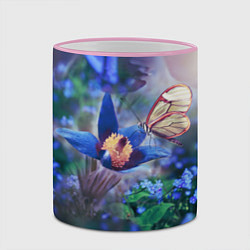 Кружка 3D Бабочка, цвет: 3D-розовый кант — фото 2