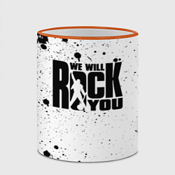 Кружка 3D Queen - We Will Rock You, цвет: 3D-оранжевый кант — фото 2