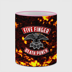 Кружка 3D Five Finger Death Punch, цвет: 3D-розовый кант — фото 2