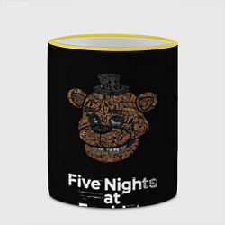 Кружка 3D FIVE NIGHTS AT FREDDYS, цвет: 3D-желтый кант — фото 2