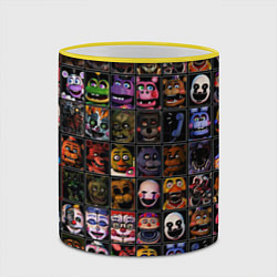 Кружка 3D Five Nights At Freddy's, цвет: 3D-желтый кант — фото 2
