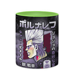 Кружка 3D JoJo Bizarre Adventure, цвет: 3D-белый + светло-зеленый — фото 2