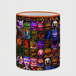 Кружка 3D Five Nights At Freddy's, цвет: 3D-оранжевый кант — фото 2