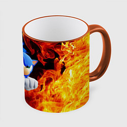 Кружка 3D SONIC, цвет: 3D-оранжевый кант