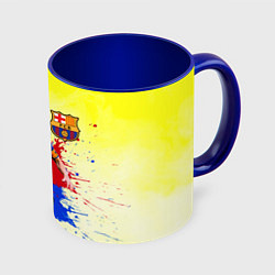 Кружка 3D Месси, цвет: 3D-белый + синий