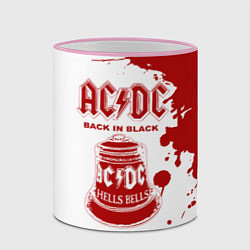 Кружка 3D ACDC Back in Black, цвет: 3D-розовый кант — фото 2