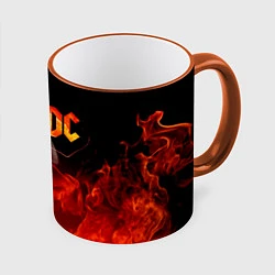 Кружка 3D ACDC, цвет: 3D-оранжевый кант