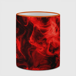 Кружка 3D Красный дым, цвет: 3D-оранжевый кант — фото 2