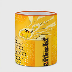 Кружка 3D Pikachu, цвет: 3D-оранжевый кант — фото 2