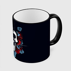 Кружка 3D Deftones Rose, цвет: 3D-черный кант