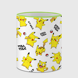 Кружка 3D ПИКАЧУ, цвет: 3D-светло-зеленый кант — фото 2