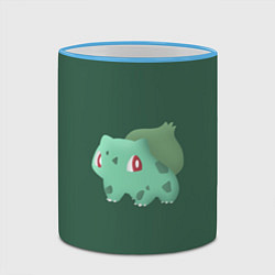 Кружка 3D Pokemon Bulbasaur, цвет: 3D-небесно-голубой кант — фото 2