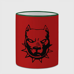 Кружка 3D PITBULL, цвет: 3D-зеленый кант — фото 2