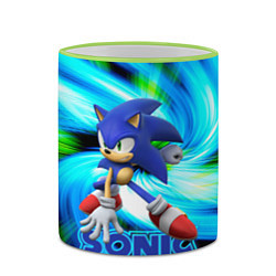 Кружка 3D Sonic, цвет: 3D-светло-зеленый кант — фото 2