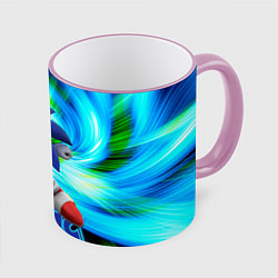Кружка 3D Sonic, цвет: 3D-розовый кант