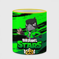 Кружка 3D BRAWL STARS CROW, цвет: 3D-желтый кант — фото 2