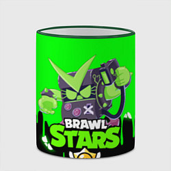 Кружка 3D Brawl stars 8-BIT, цвет: 3D-зеленый кант — фото 2