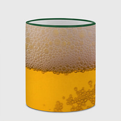 Кружка 3D Пиво, цвет: 3D-зеленый кант — фото 2