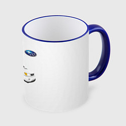 Кружка 3D SUBARU, цвет: 3D-синий кант