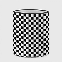 Кружка 3D Шахматка мелкая, цвет: 3D-черный кант — фото 2