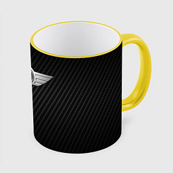 Кружка 3D MINI COOPER CARBON, цвет: 3D-желтый кант