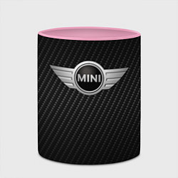 Кружка 3D MINI COOPER CARBON, цвет: 3D-белый + розовый — фото 2