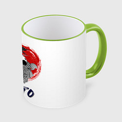 Кружка 3D Карпы Кои Киото, цвет: 3D-светло-зеленый кант