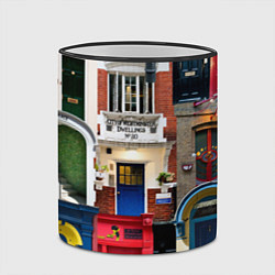 Кружка 3D London doors цифровой коллаж, цвет: 3D-черный кант — фото 2