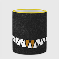 Кружка 3D Маска с зубами, цвет: 3D-желтый кант — фото 2