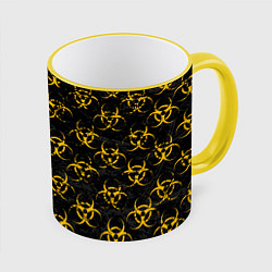 Кружка 3D YELLOW BIOHAZARD, цвет: 3D-желтый кант