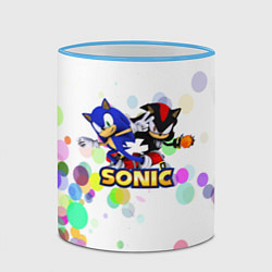 Кружка 3D SONIC, цвет: 3D-небесно-голубой кант — фото 2